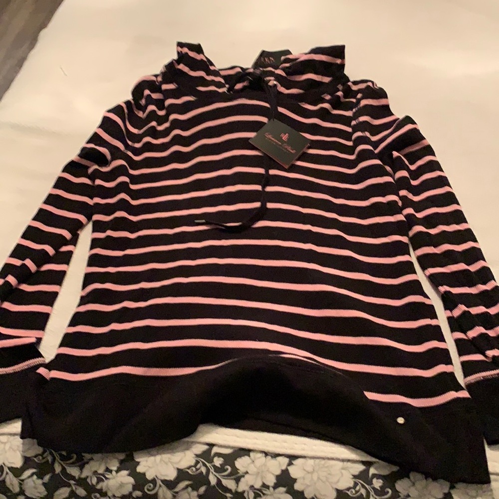 Brand new with tags Ralph Lauren pink black hooded thermal long sleeves